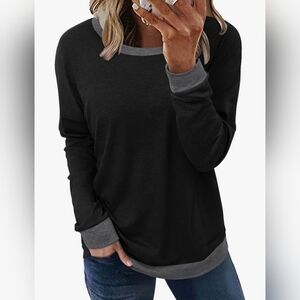 Fantaslook sz 2XL Crewneck sweatshirt color block top NWT